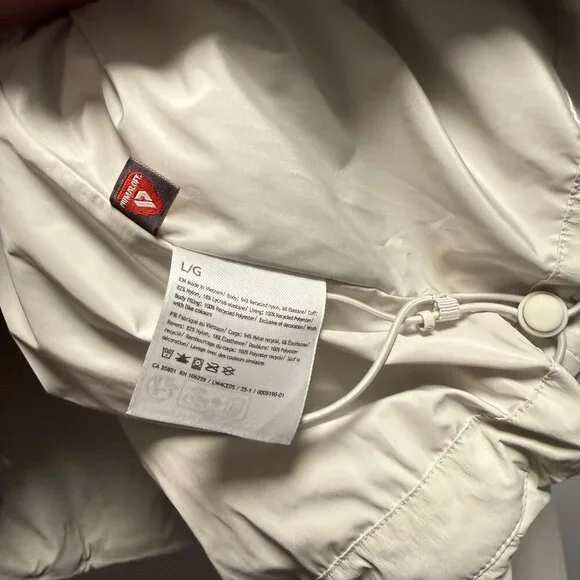 Lululemon Water-Resistant Insulated Hooded Jacket SZL Bone